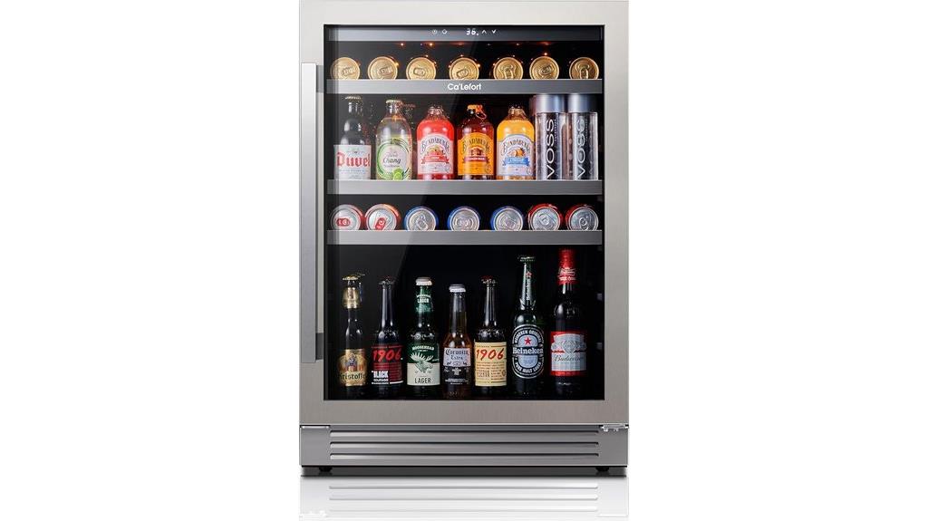 24 inch glass door refrigerator