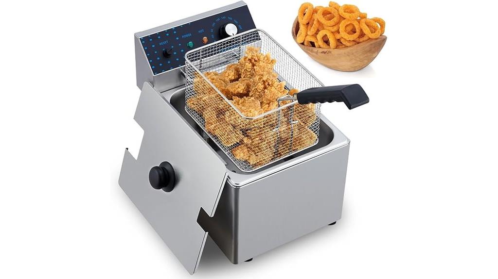8l electric fryer adjustable