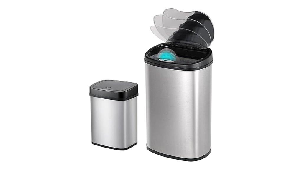 automatic trash can set