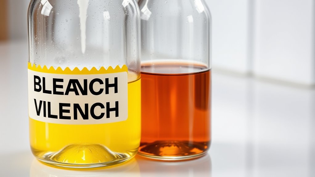 avoid mixing bleach and acids
