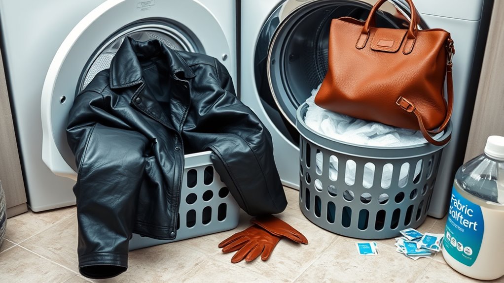 avoid washing leather items