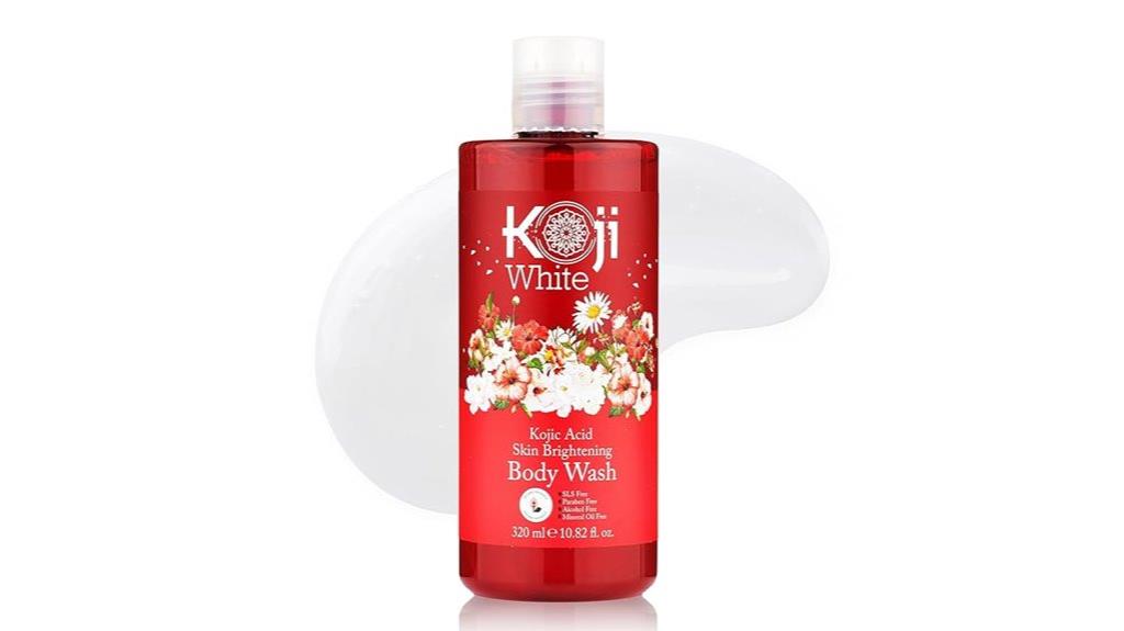 brightening body wash with kojic acid