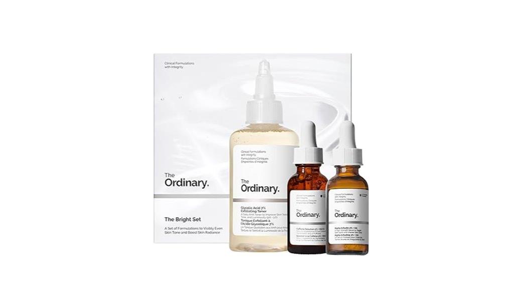 brightening skincare product set
