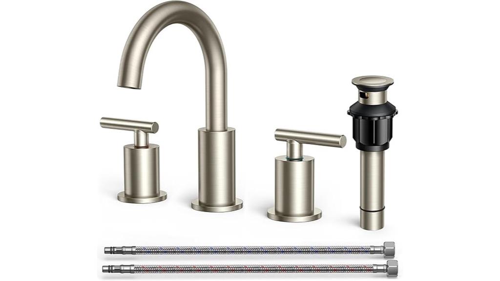 brushed nickel bathroom faucet
