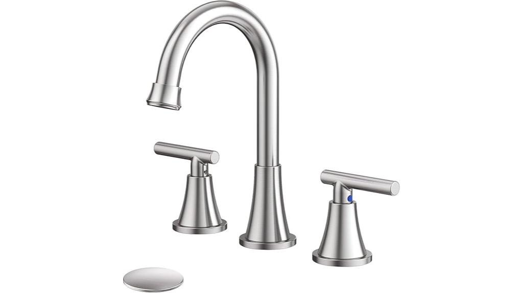 brushed nickel widespread faucet