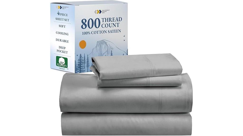 california king cotton sateen sheets