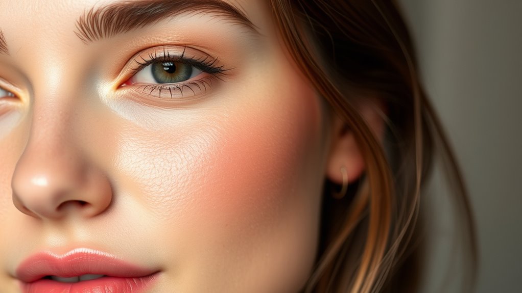 cheekbone blush technique