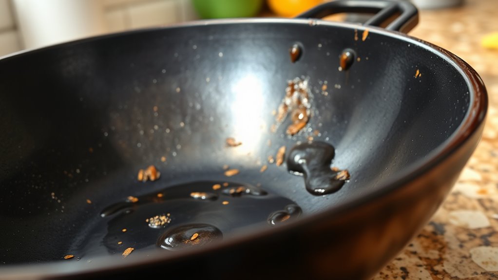 clean wok for better seasoning