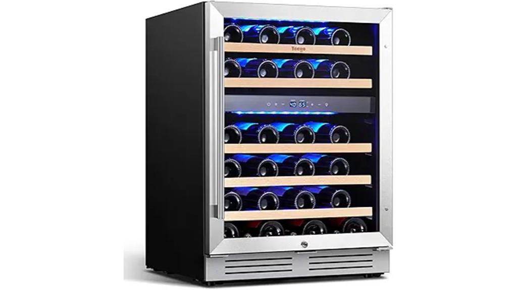 compact dual zone wine cooler