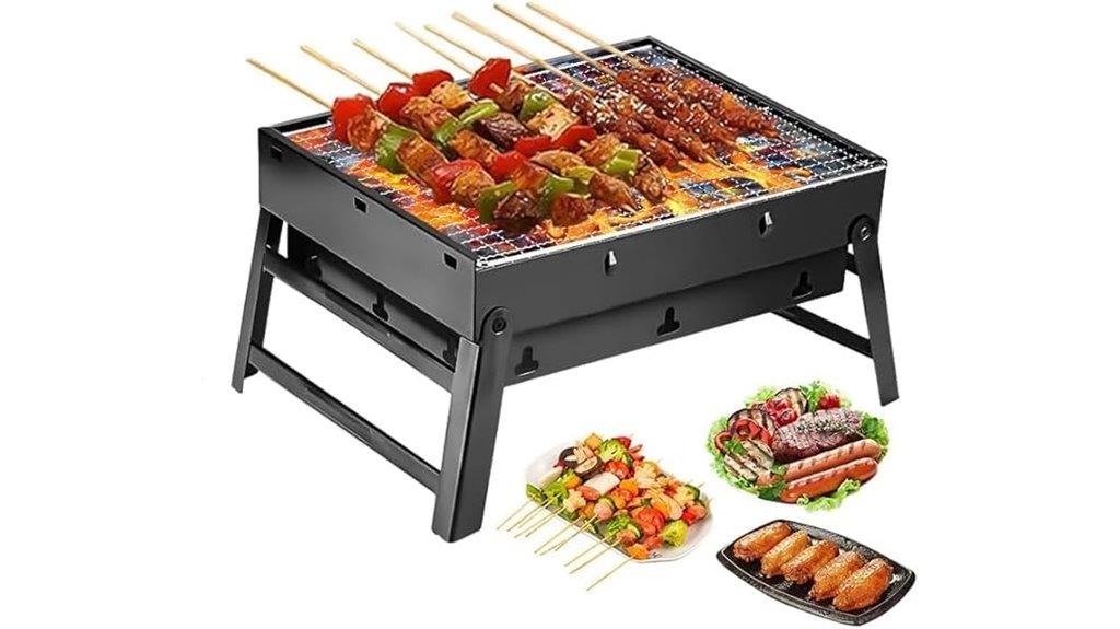 compact folding travel grill