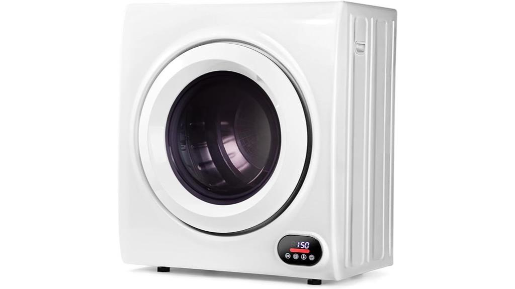 compact white laundry dryer