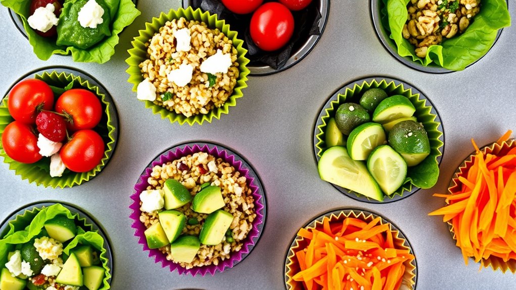 creative layered salad servings