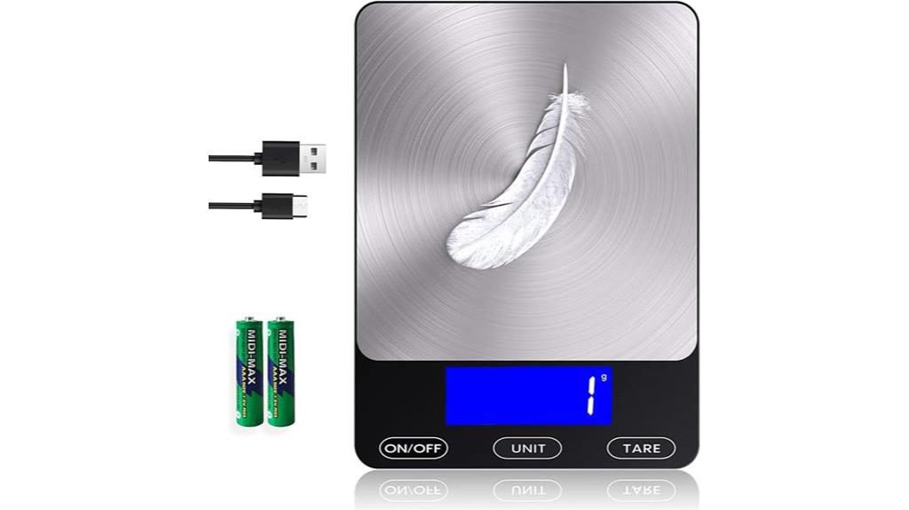 digital stainless steel food scale