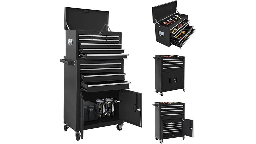 double door rolling toolbox