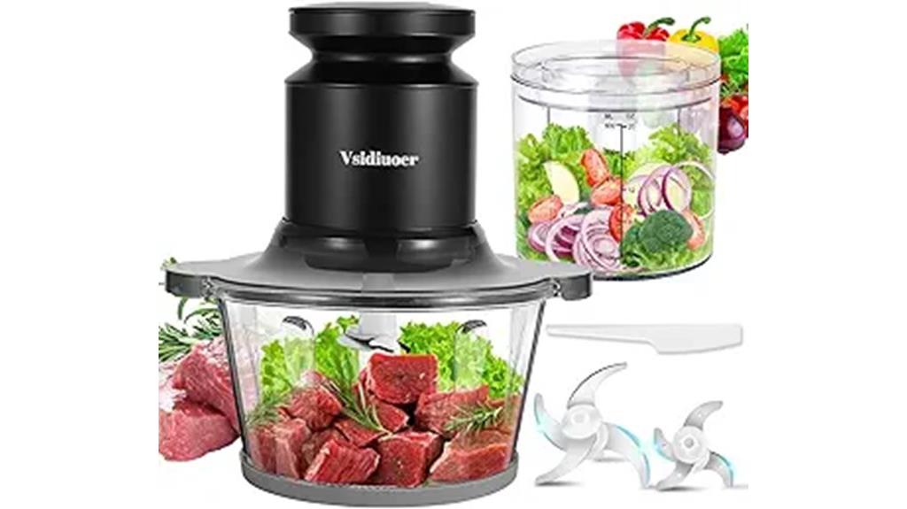 dual glass bowl food processor