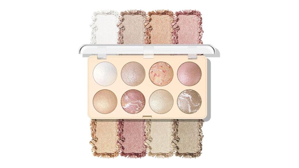 eight color baked eyeshadow palette