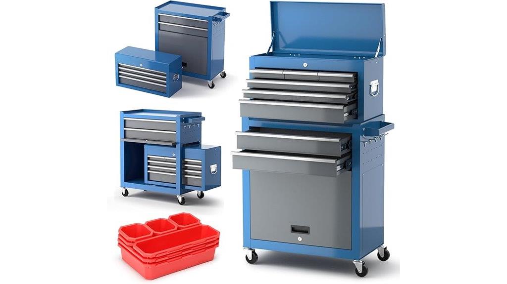eight drawer mobile toolbox