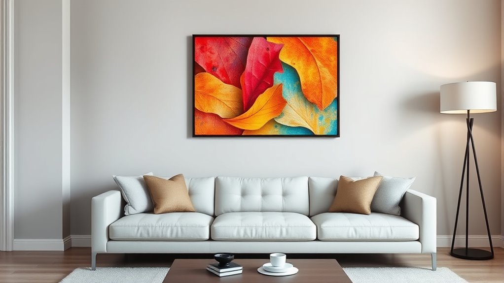 eye level wall art placement