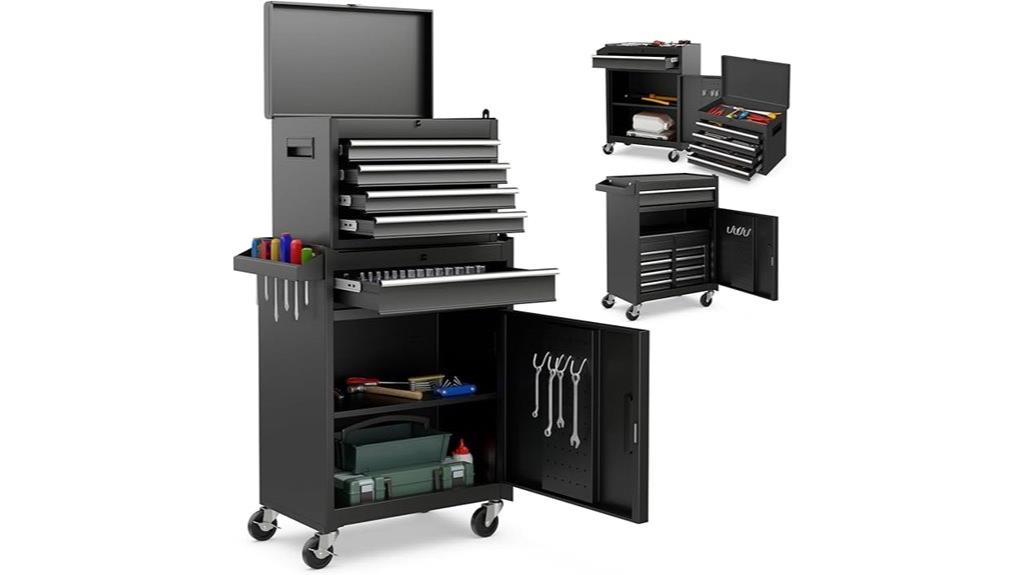 five drawer locking chest