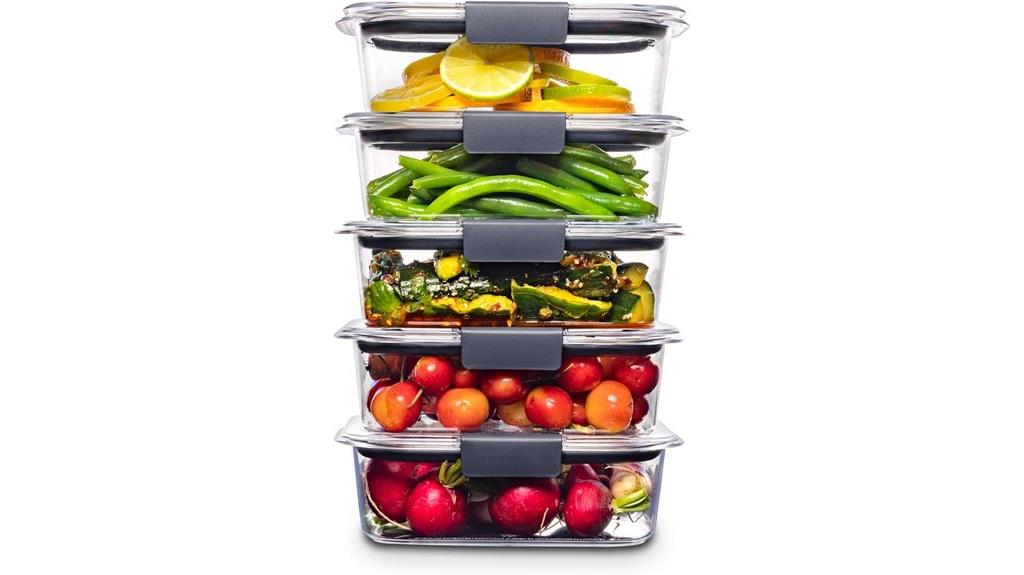 five piece clear storage set