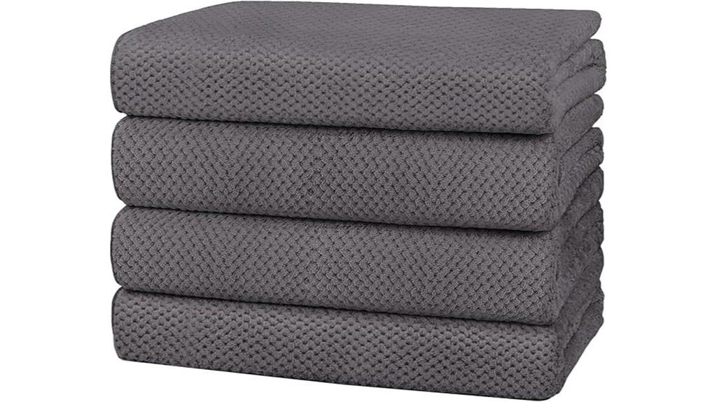 four piece microfiber towels
