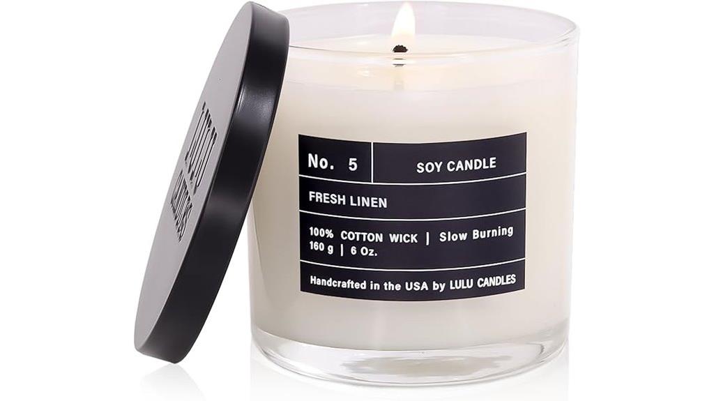 fresh linen soy candle