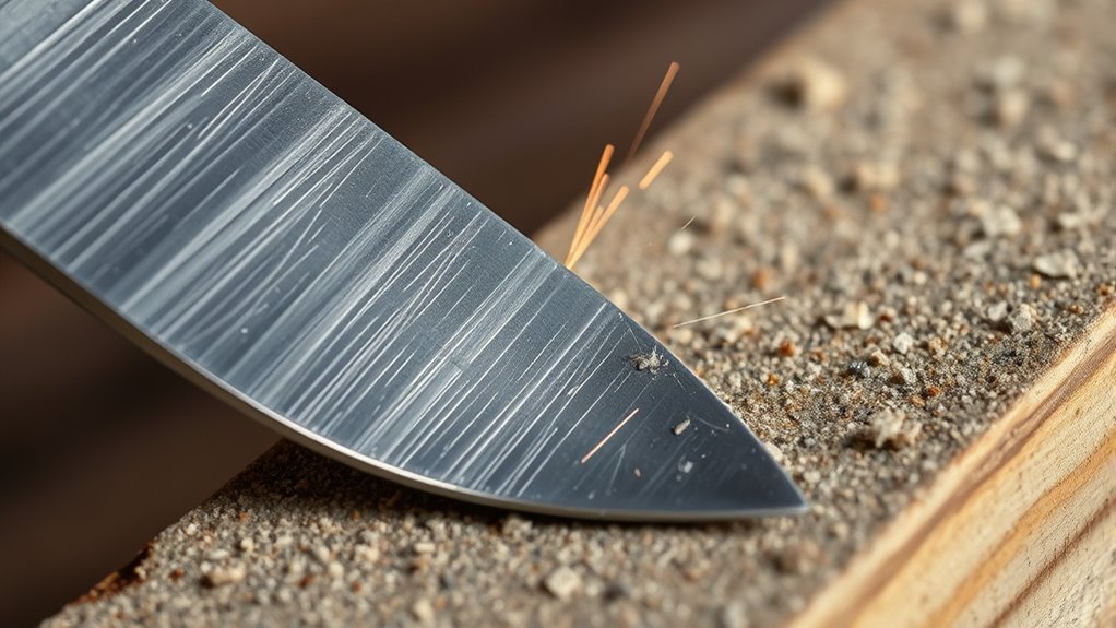 gentle pressure preserves blade