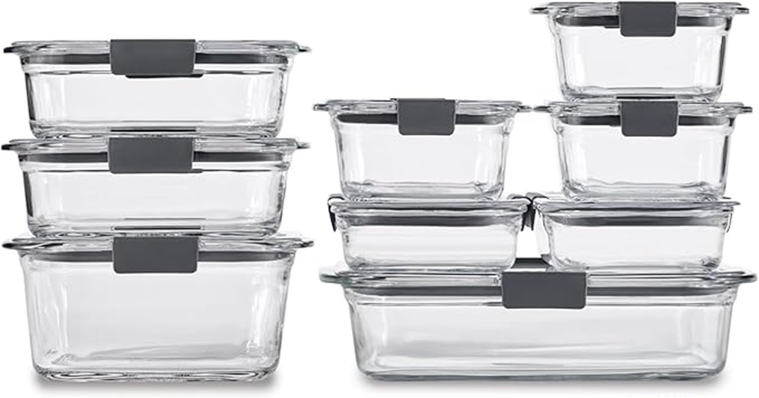 glass storage container set