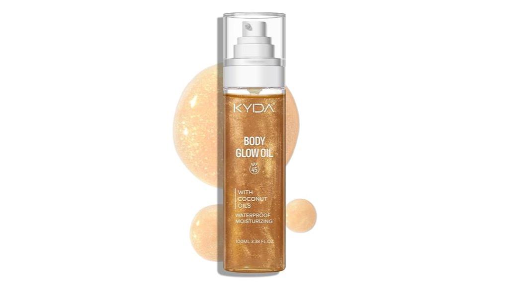 glowing spf 45 oil