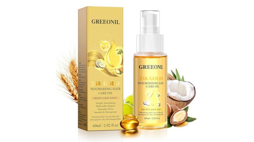 gold infused nourishing hair serum