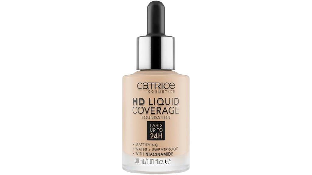 high coverage light beige foundation