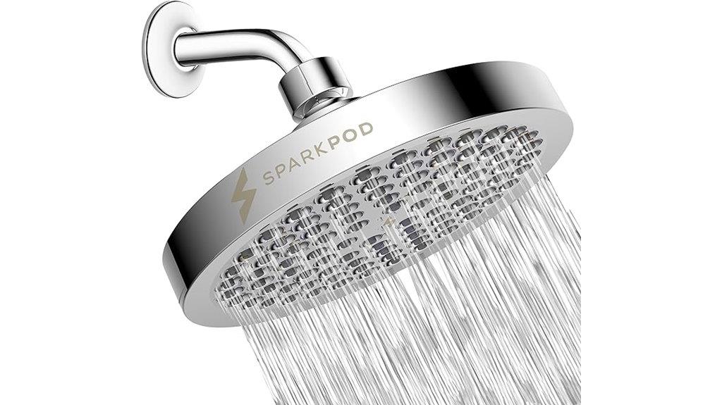 high pressure chrome rain shower