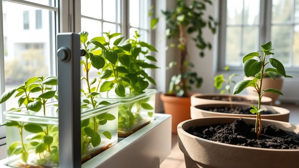 hydroponic vs soil gardening