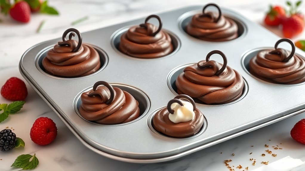 individual muffin sized chocolate mousse