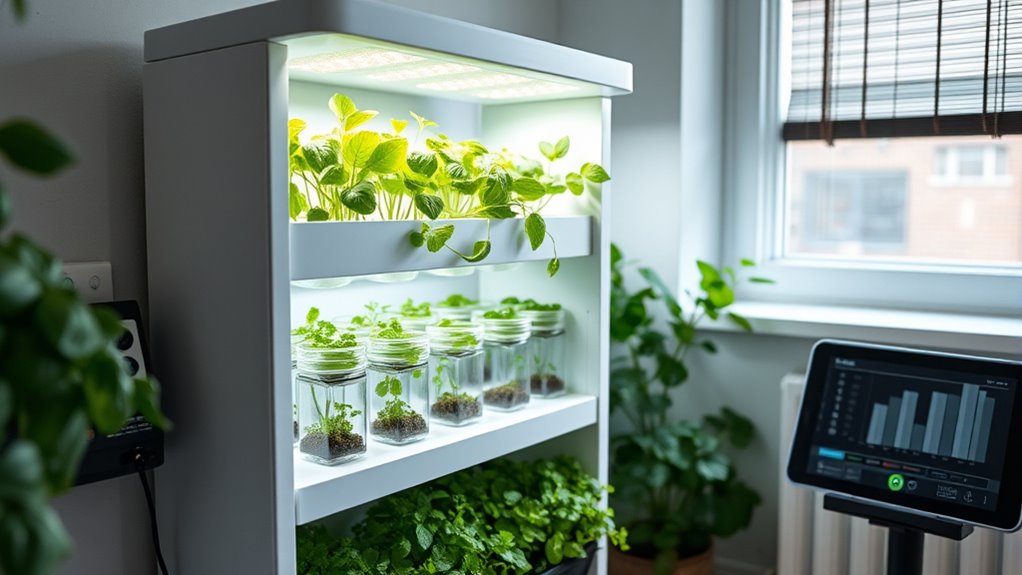 indoor herb garden setup