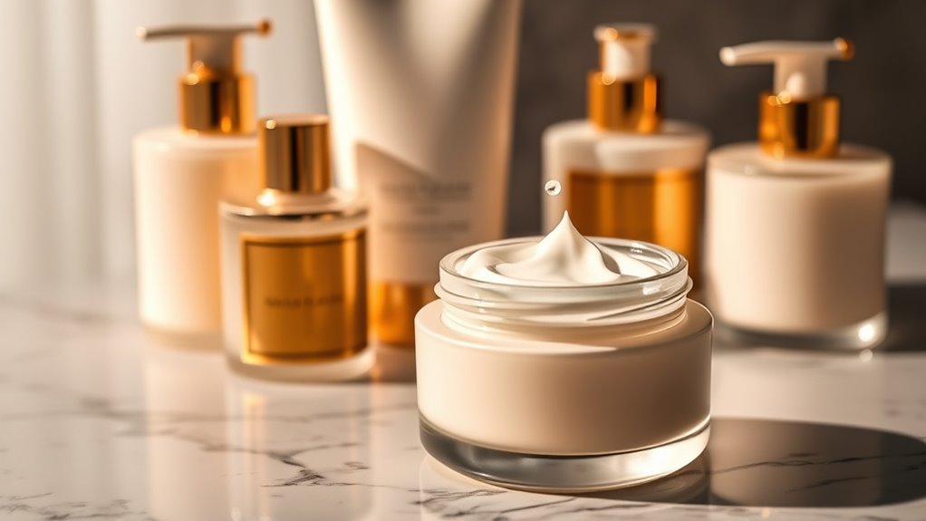 luxurious high quality skincare textures