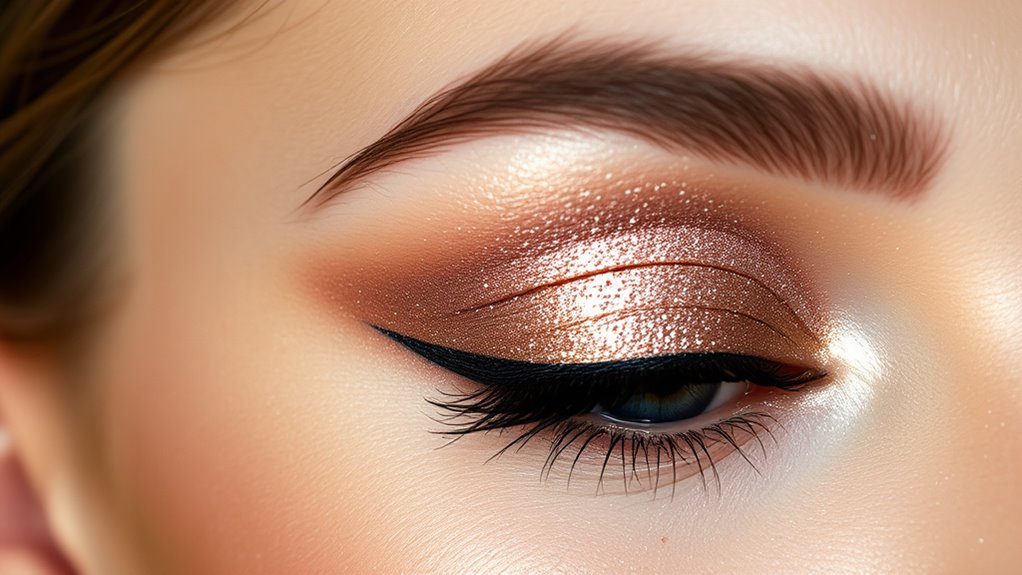 luxurious metallic eye finish