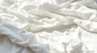 luxurious wrinkled linen sheets