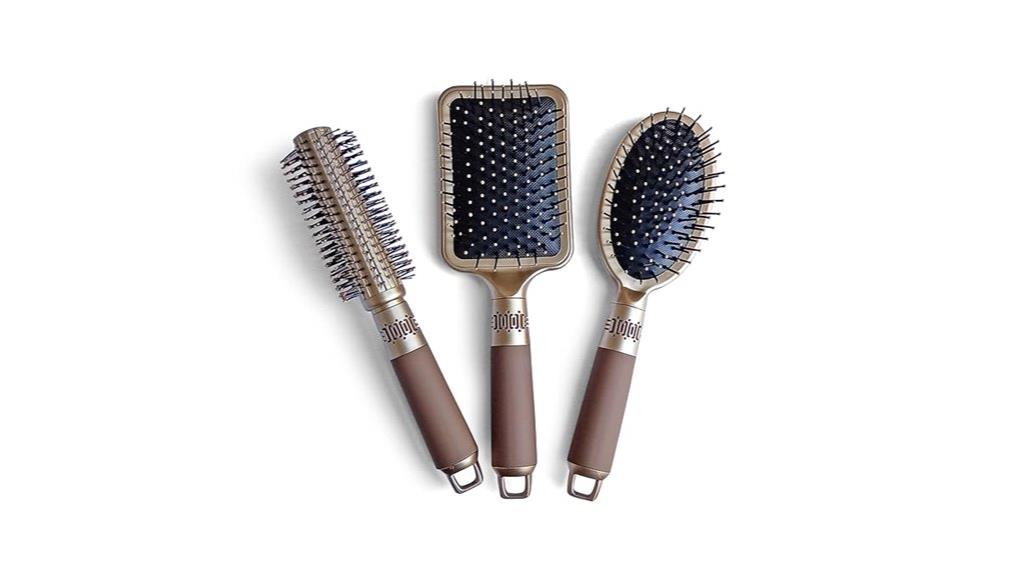 luxury hair brush trio