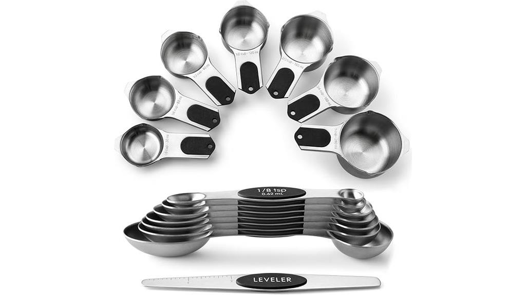 magnetic 15 piece measuring set