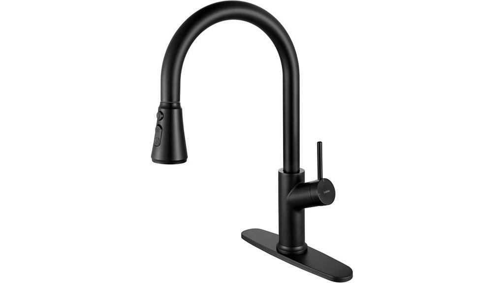 matte black pull down faucet