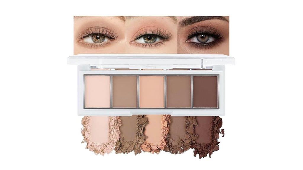 matte neutral brown palette