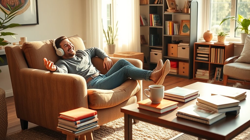 music and podcasts motivate cleaning