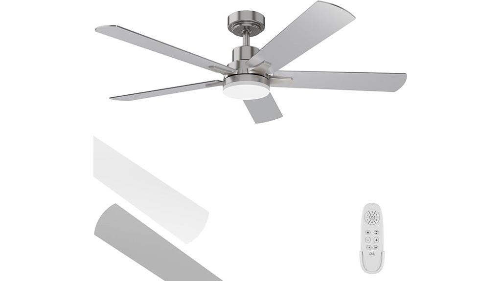 nickel finish remote fan