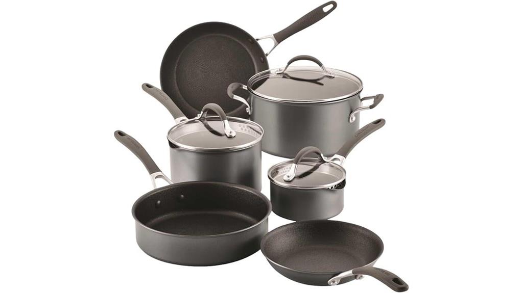 nonstick 9 piece cookware set