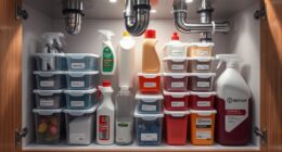 organize under kitchen sink