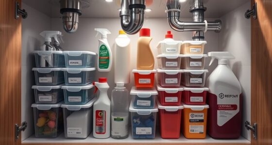 organize under kitchen sink