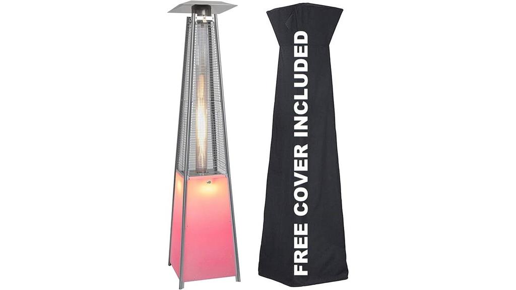 outdoor propane heater with led