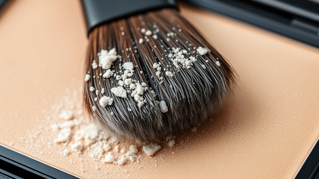 poor brushes cause patchy makeup