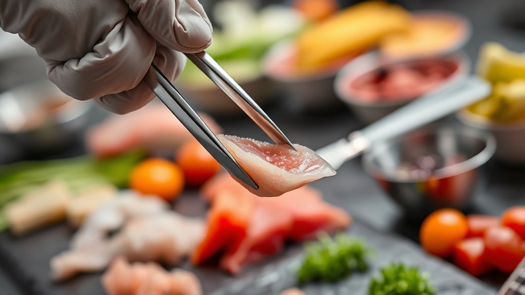 precise delicate ingredient handling